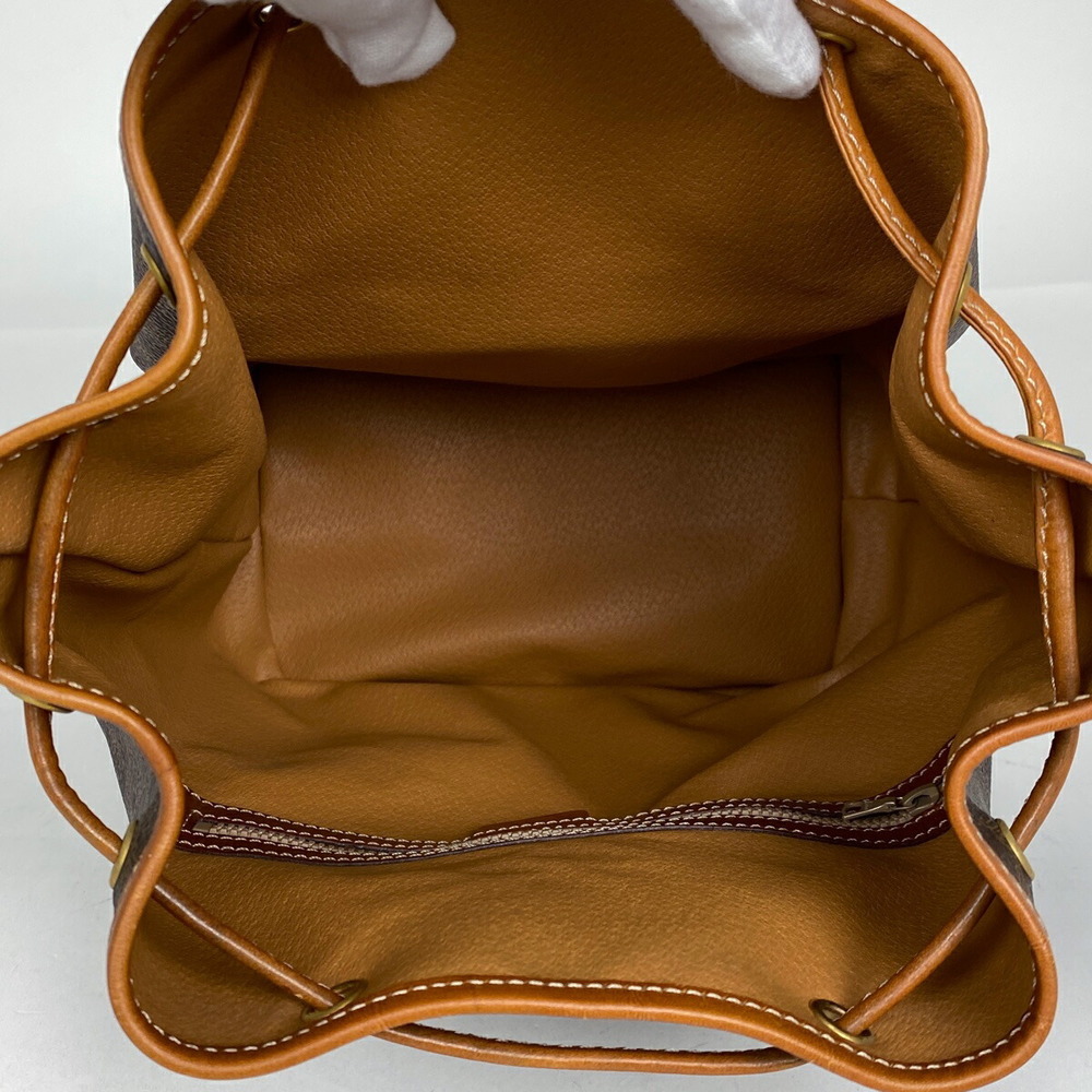 Celine Pattern Drawstring Shoulder Brown Canvas B… - image 6